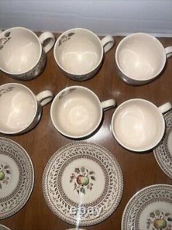 Johnson Bros Staffordshire Old Granite Fruit Sampler 31 PC Set Of China