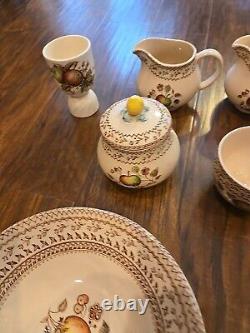 Johnson Bros Staffordshire Old Granite Fruit Sampler 38 PC Set Of China