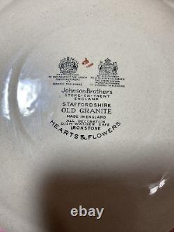 Johnson Bros Staffordshire Old Granite Hearts & Flowers 4 Set Of 6 Pcs (25 pcs)