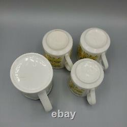 Johnson Bros Sun Valley Ironstone England Dinner Plates cups set Snowhite yellow