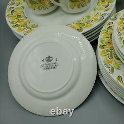 Johnson Bros Sun Valley Ironstone England Dinner Plates cups set Snowhite yellow