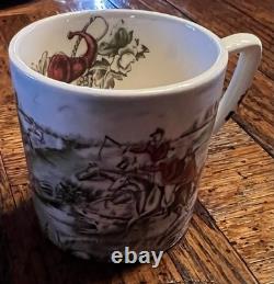 Johnson Bros Tally Ho Demitasse Cup And Saucer Set. Perfect. Sold As Set Of 4