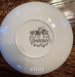 Johnson Bros Tally Ho Demitasse Cup And Saucer Set. Perfect. Sold As Set Of 4