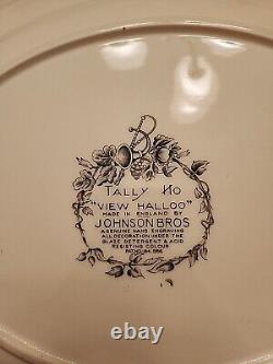 Johnson Bros Tally Ho View Halloo Platter 15.5 X 13 Made In England