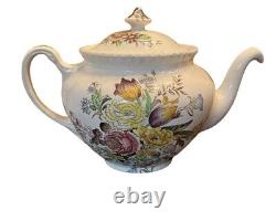 Johnson Bros Tea Pot and Lid England Windsor Ware Garden Bouquet