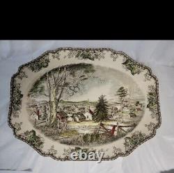 Johnson Bros. The Friendly Village 20 Oval Turkey Serving Platter Vintage