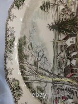 Johnson Bros. The Friendly Village 20 Oval Turkey Serving Platter Vintage