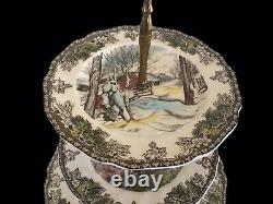 Johnson Bros The Friendly Village 3 Tier Tidbit Sandwich/Dessert Stand Plate