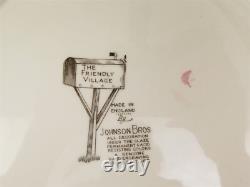 Johnson Bros The Friendly Village Covered Bridge 12.5 Chop Plate & 15.5 Platter