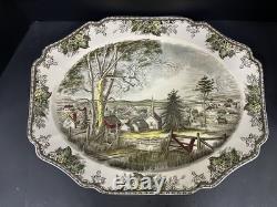 Johnson Bros The Friendly Village Large Oval Serving Platter 20.5 Made England Johnson Bros The Friendly Village Large Oval Serving Platter 20.5 Made England