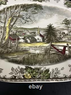 Johnson Bros The Friendly Village Large Oval Serving Platter 20.5 Made England