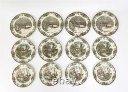 Johnson Bros'The Friendly Village' Plate Set for 4 Dinner, Luncheon, & Salad