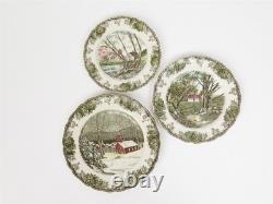 Johnson Bros'The Friendly Village' Plate Set for 4 Dinner, Luncheon, & Salad