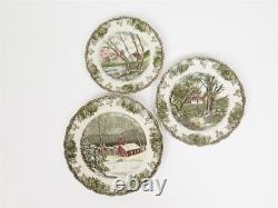 Johnson Bros'The Friendly Village' Plate Set for 4 Dinner, Luncheon, & Salad