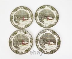 Johnson Bros'The Friendly Village' Plate Set for 4 Dinner, Luncheon, & Salad
