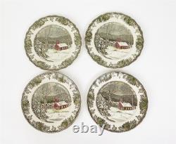 Johnson Bros'The Friendly Village' Plate Set for 4 Dinner, Luncheon, & Salad