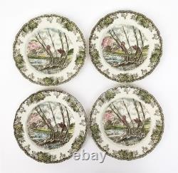 Johnson Bros'The Friendly Village' Plate Set for 4 Dinner, Luncheon, & Salad