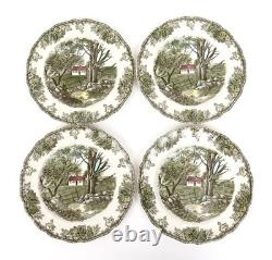 Johnson Bros'The Friendly Village' Plate Set for 4 Dinner, Luncheon, & Salad