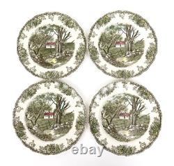 Johnson Bros'The Friendly Village' Plate Set for 4 Dinner, Luncheon, & Salad