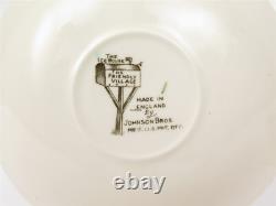 Johnson Bros'The Friendly Village' Set of 4 Egg Cups Codders + Double Egg Cup