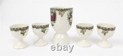 Johnson Bros'The Friendly Village' Set of 4 Egg Cups Codders + Double Egg Cup