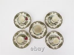 Johnson Bros'The Friendly Village' Set of 4 Egg Cups Codders + Double Egg Cup