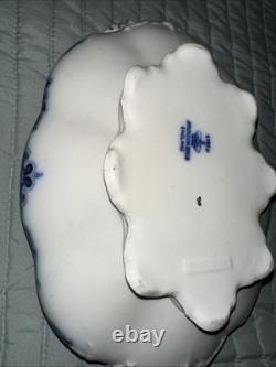 Johnson Bros Tokio Blue White Covered Vegetable Dish Tureen England Flow Blue
