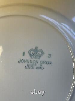 Johnson Bros Vintage 1950's 12 Square California Blue Salad Dessert Plates