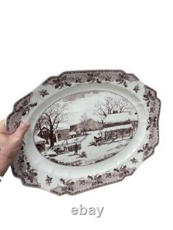 Johnson Bros. Vintage Historic America Thanksgiving Ceramic Tray SKU 9589