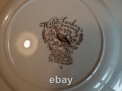 Johnson Bros WILD TURKEYS Native American - Set of Four (4) Dinner Plates