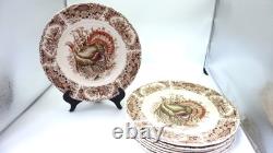 Johnson Bros WILD TURKEYS Native American - Set of eight (8) dinner Plates