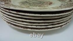 Johnson Bros WILD TURKEYS Native American - Set of eight (8) dinner Plates