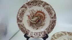 Johnson Bros WILD TURKEYS Native American - Set of eight (8) dinner Plates