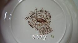 Johnson Bros WILD TURKEYS Native American - Set of eight (8) dinner Plates