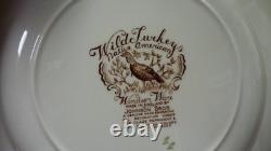 Johnson Bros WILD TURKEYS Native American - Set of eight (8) dinner Plates