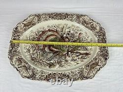 Johnson Bros. Wild Turkeys Native American LARGE 20 SERVING PLATTER