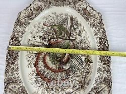 Johnson Bros. Wild Turkeys Native American LARGE 20 SERVING PLATTER