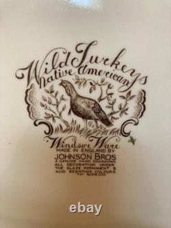 Johnson Bros. Wild Turkeys Native American Platter