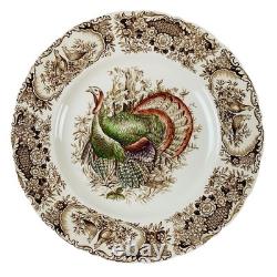 Johnson Bros Wild Turkeys Native American Windsor Ware 10-3/4 Dinner Plates (5)