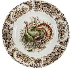Johnson Bros Wild Turkeys Native American Windsor Ware 10-3/4 Dinner Plates (5)