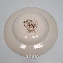 Johnson Bros Wild Turkeys Native American Windsor Ware Rim Soup Bowls SET of 4