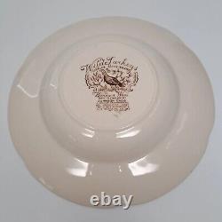 Johnson Bros Wild Turkeys Native American Windsor Ware Rim Soup Bowls SET of 4