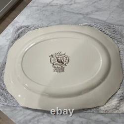 Johnson Bros Wild Turkeys Thanksgiving Platter Native American Windsor Ware 20