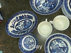 Johnson Bros. Willow Blue England China 47 Pieces