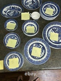 Johnson Bros. Willow Blue England China 47 Pieces