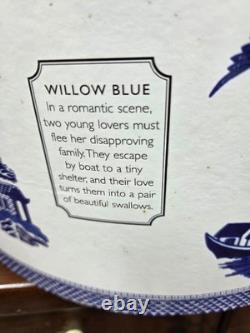 Johnson Bros Willow Blue Tea Set 13 PC NEW IN BOX teapot sugar creamer cups