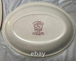 Johnson Bros Windsor Ware Dover Mulberry 4 Pc Serving Bowls, Platter, Gravy Boat Johnson Bros Windsor Ware Dover Mulberry 4 Pc Serving Bowls, Platter, Gravy Boat