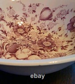 Johnson Bros Windsor Ware Dover Mulberry 4 Pc Serving Bowls, Platter, Gravy Boat Johnson Bros Windsor Ware Dover Mulberry 4 Pc Serving Bowls, Platter, Gravy Boat