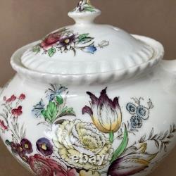 Johnson Bros Windsor Ware GARDEN BOUQUET Teapot Holds 4 Cups c. 1940-70