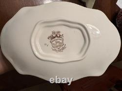 Johnson Bros Windsor Ware Harvest Fruit Gravy Boat Underplate Rare